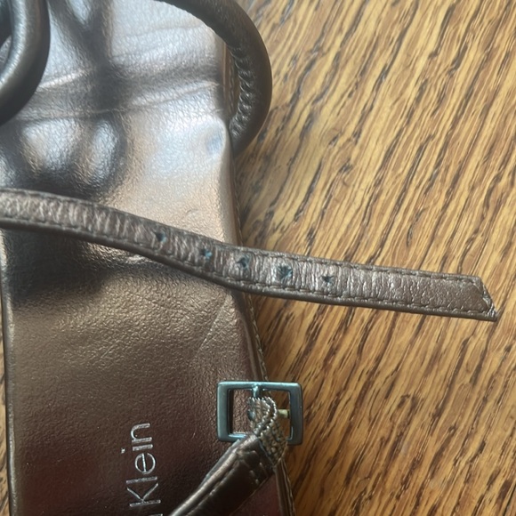 Calvin Klein gladiator sandals in metalic brown - Picture 5 of 9